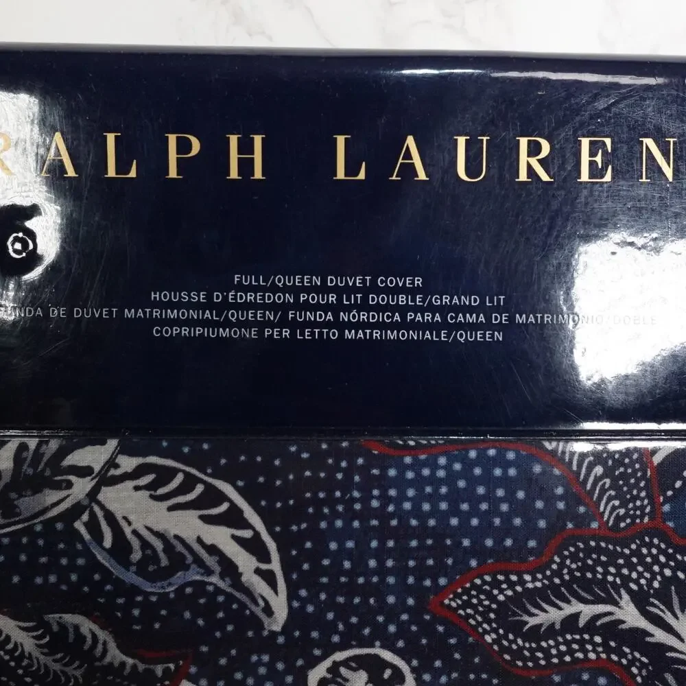 Ralph Lauren Mirabelle Duvet Cover Full/Queen 92x96 Navy Blue Floral Paisley NWT